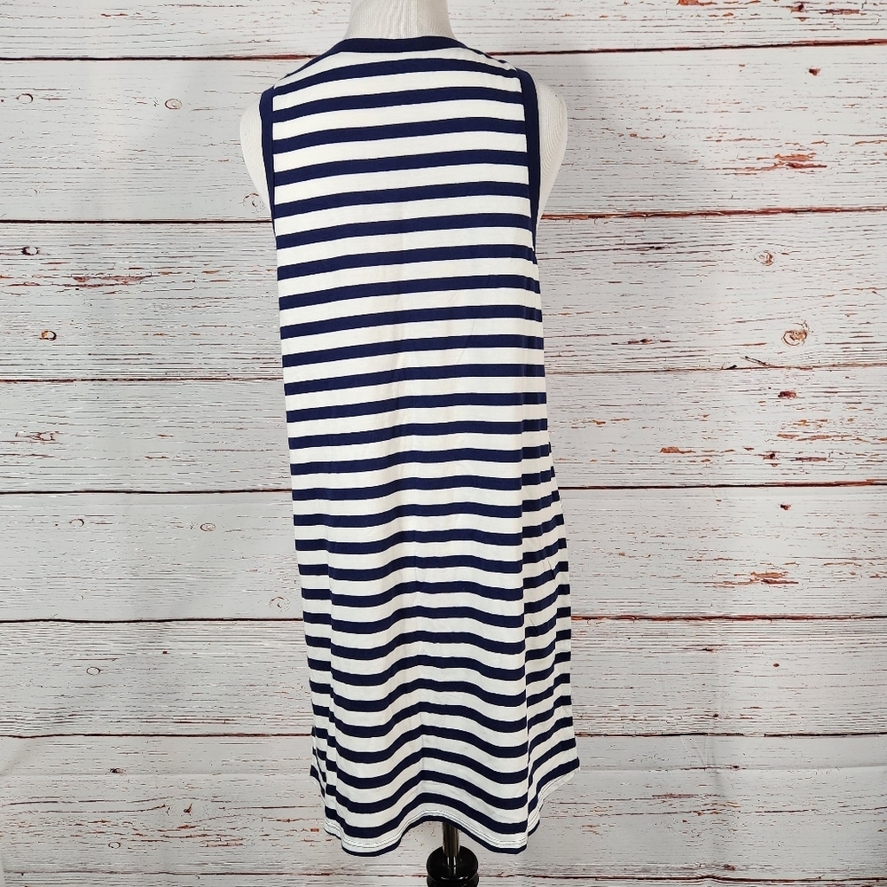 KATE SPADE Blue and White Striped Night Shirt Pajamas Size Small - Picture 3 of 7